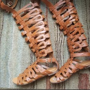 Wide calf gladiator sandals